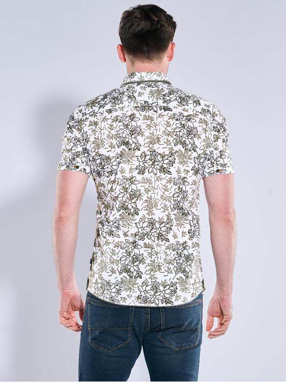 engbers Herren Kurzarm-Hemd gemustert Hellgrau 38777