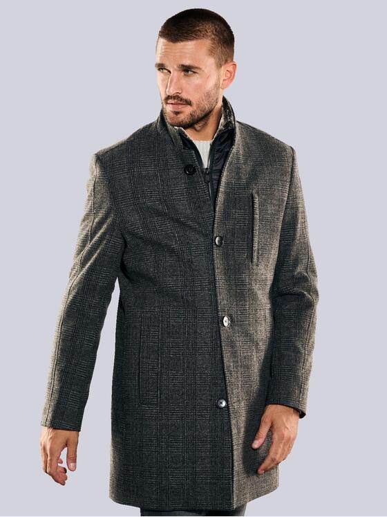 emilio adani Herren Mantel slim fit Grau 35530