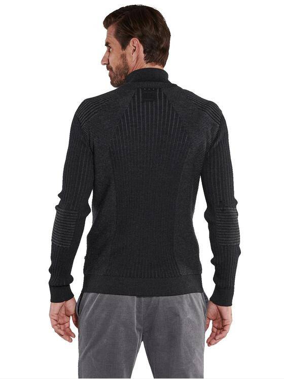 ENGBERS GERMANY Herren Pullover aus Merinowolle Schwarz 35992