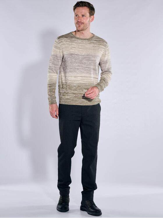 engbers Herren Pullover gestreift Hellgruen 37965