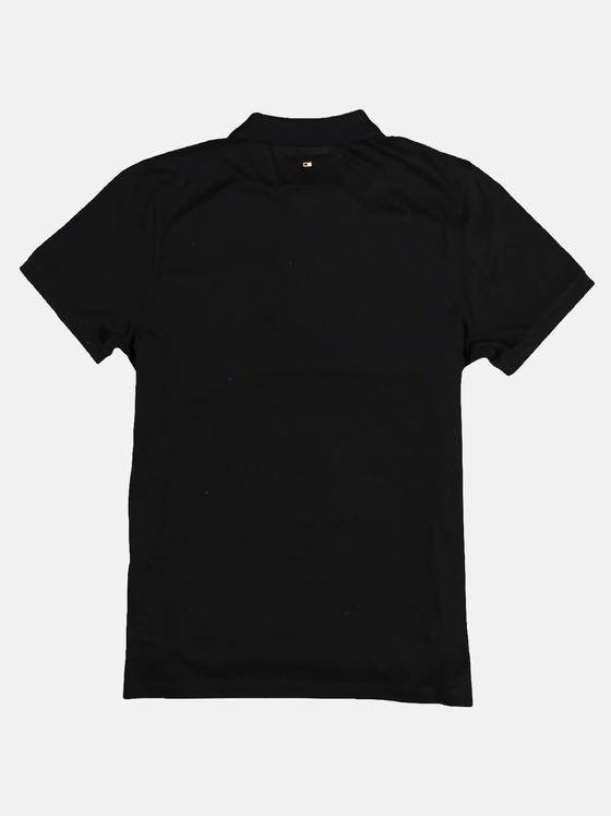 emilio adani Herren Poloshirt mit Zipper-Kragen Schwarz 28973