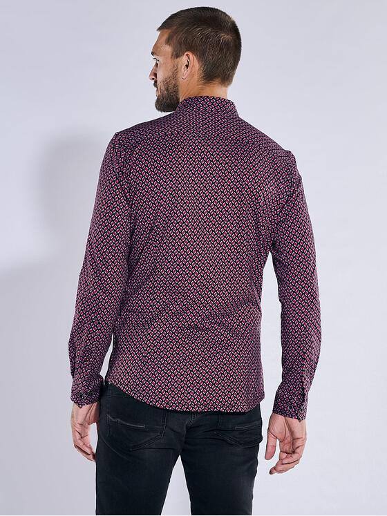 emilio adani Herren Langarm-Hemd slim fit Rot 37629