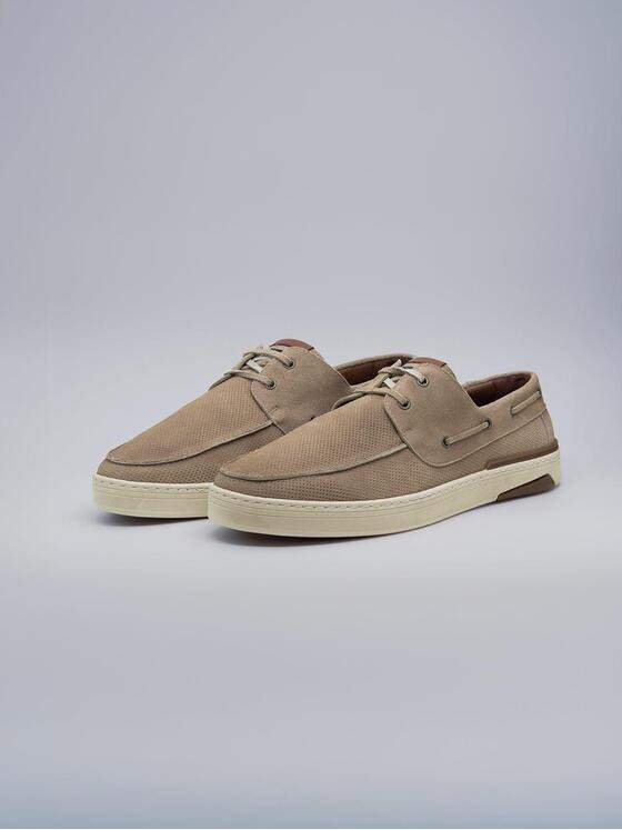 engbers Herren Boots-Schuh aus Leder Beige 38539