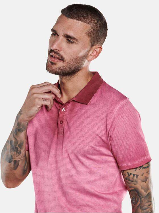 emilio adani Herren Poloshirt mit besonderem Waschverfahren Violett 30581
