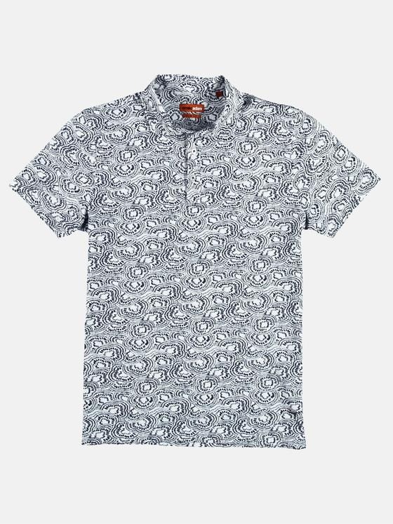 emilio adani Herren Poloshirt aus Piquégewebe und Haifischkragen Blau 29487