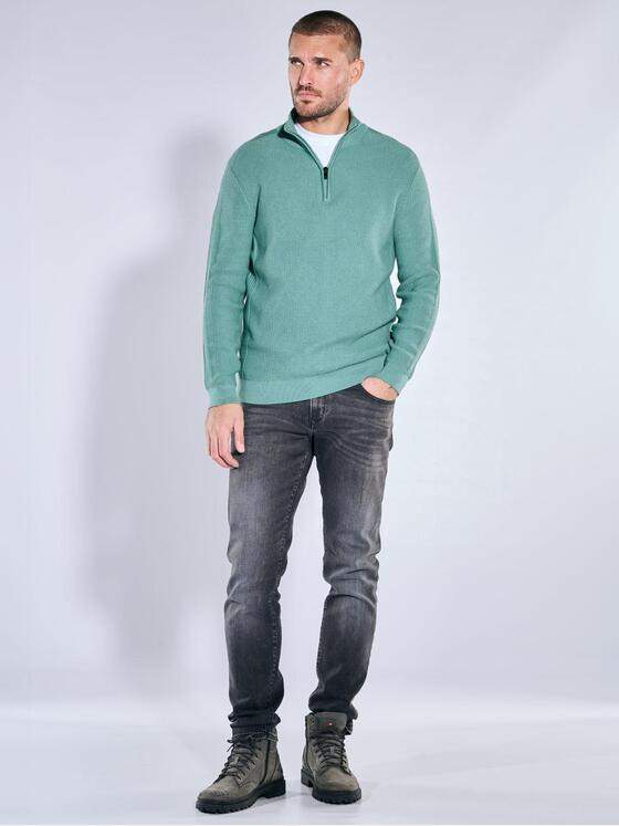 emilio adani Herren Pullover Polokragen Gruen 39974