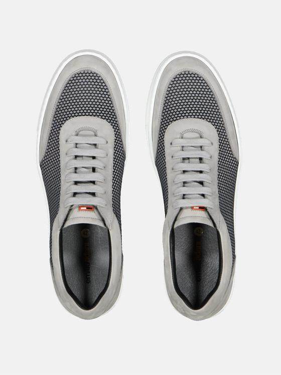 emilio adani Herren Sneaker mit Materialmix Grau 32660