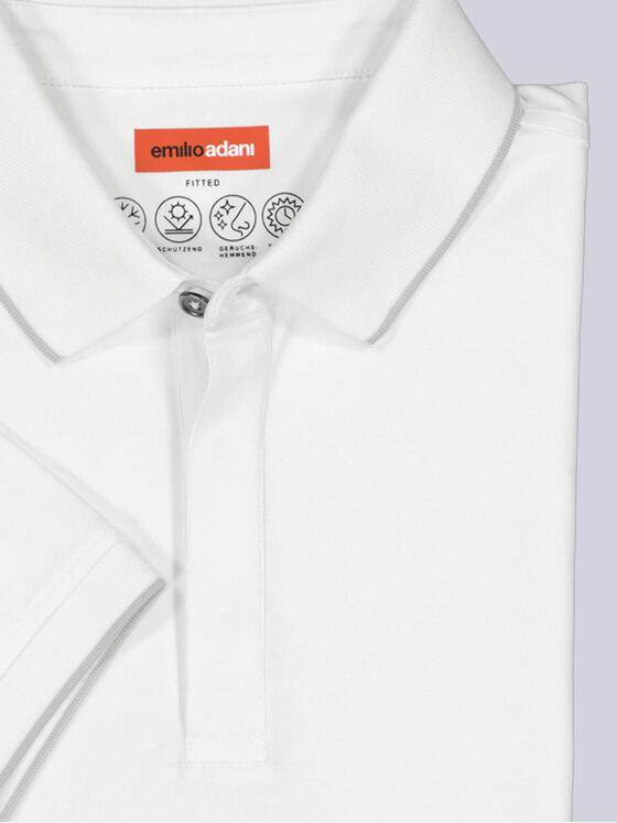 emilio adani Herren Polo-Shirt atmungsaktiv Weiß 38430