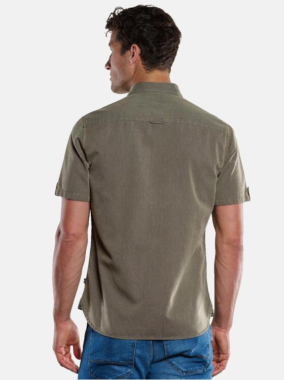 engbers Herren Kurzarm-Hemd uni Khaki 33438