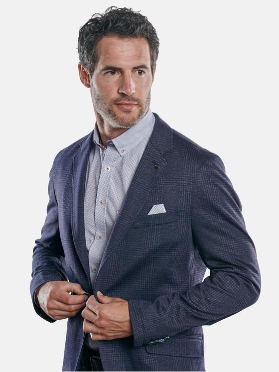 engbers Herren Sportives Karo-Sakko Saphirblau 30221