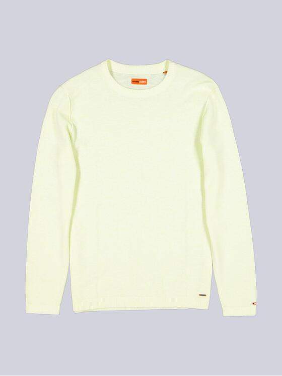 emilio adani Herren Rundhals Pullover Hellgelb 40050