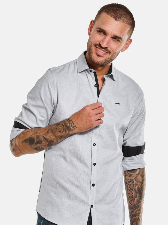 emilio adani Herren Hemd uni Saphirblau 33787