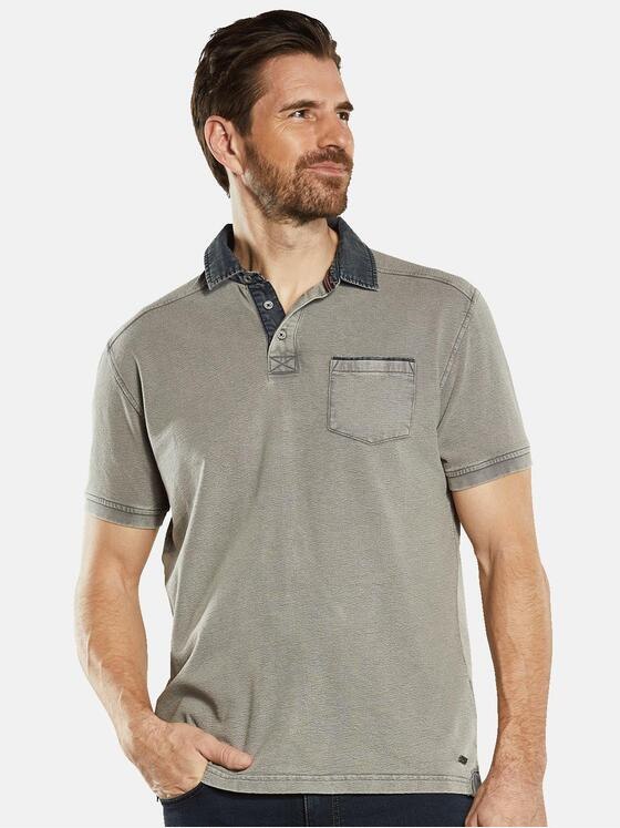 engbers Herren Polo-Shirt aus Baumwolle Grau 34541
