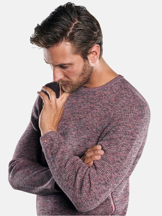emilio adani Herren Mehrfarbiger Rundhalspullover Violett 30423