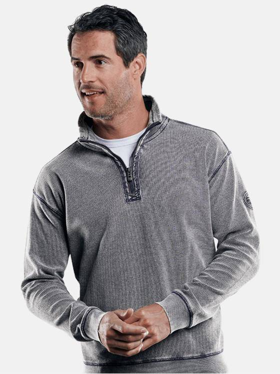 engbers Herren Sweatshirt mit modischer Waffelstruktur Silbergrau 29207