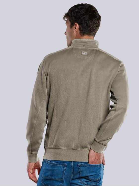 engbers Herren Sweatshirt mit Stehkragen Blassgruen 33765