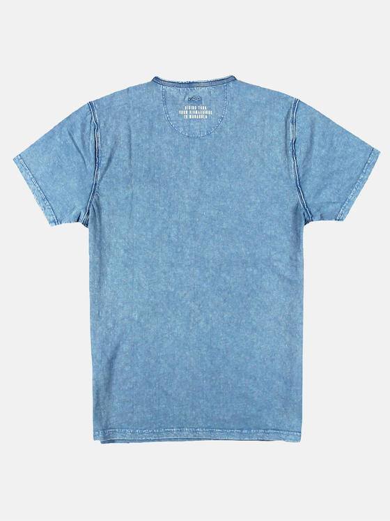 engbers Herren Frisch gefärbtes Henley T-Shirt Taubenblau 30275