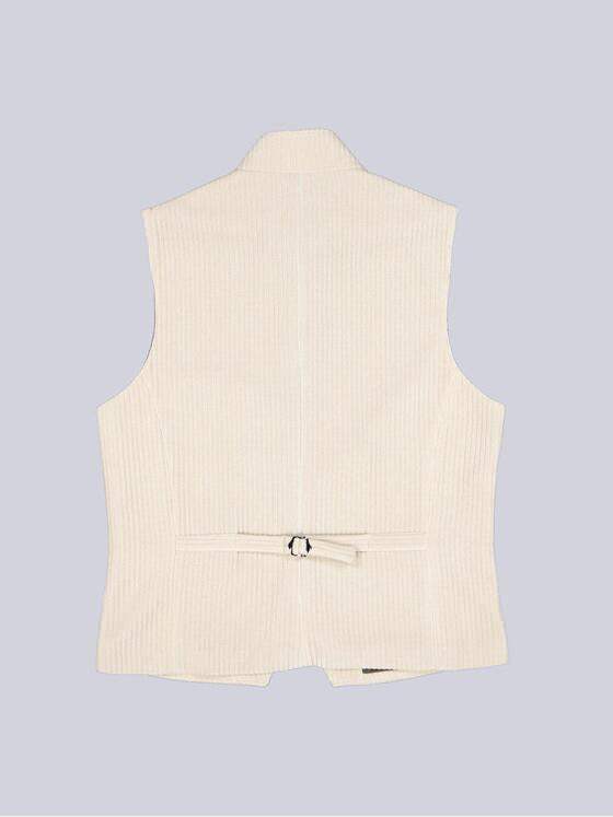 emilio adani Herren Sakko-Weste mit Zipper Naturweiss 39386