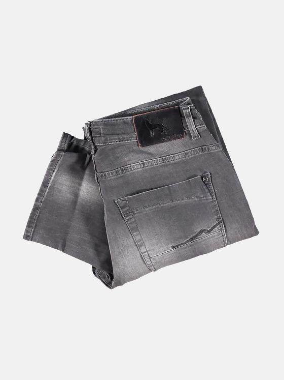 emilio adani Herren Super Stretch Jeans mit Destroy Effekten Grau 30296