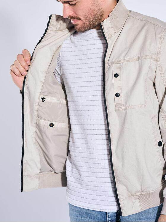 emilio adani Herren Modische Baumwolljacke Beige 40276