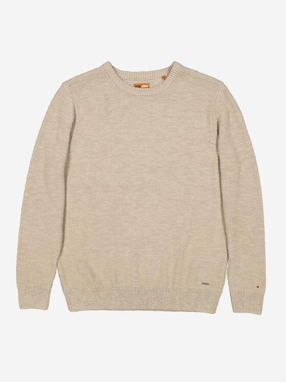 emilio adani Herren Pullover strukturiert Beige 36566