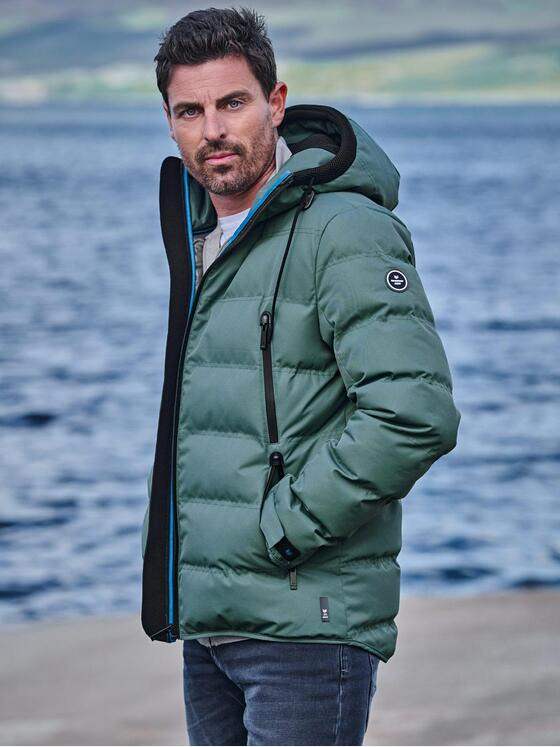 ENGBERS GERMANY Herren Steppjacke mit innovativen Details Grün 37406