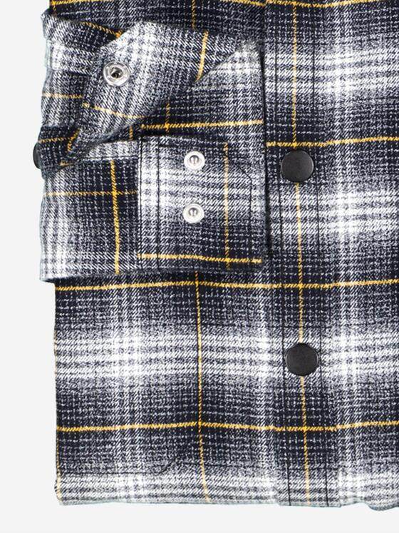 engbers Herren Langarm-Hemd gemustert Schwarz 37845