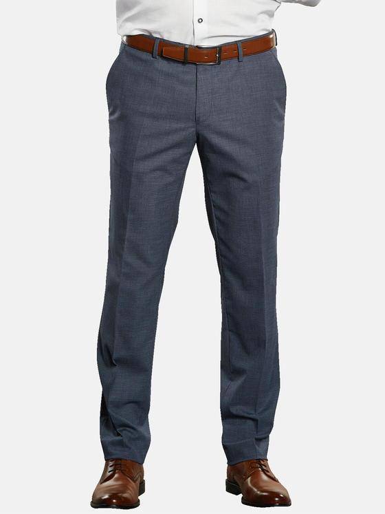 engbers Herren Anzug-Hose strukturiert Mittelblau 34605
