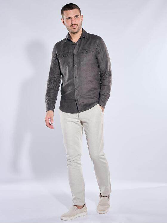 emilio adani Herren Overshirt aus Leinen Anthrazit 40678