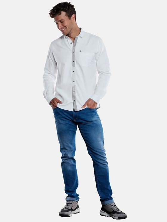 engbers Herren Langarm-Hemd mit Brusttasche Reinweiss 33809
