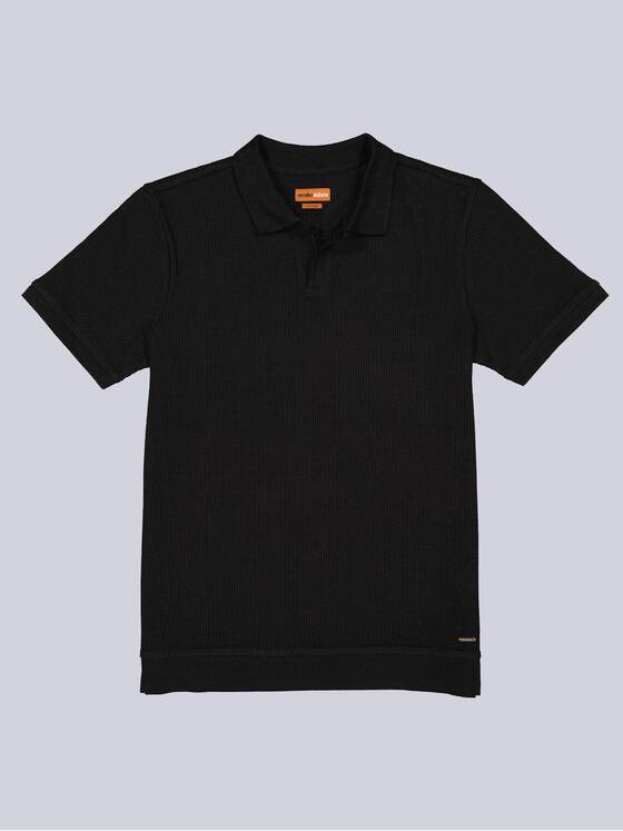 emilio adani Herren Polo-Shirt uni Schwarz 38320