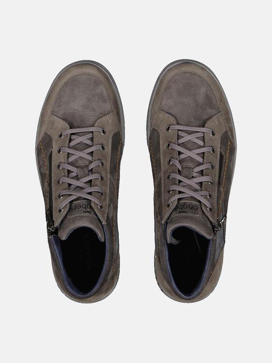 engbers Herren Sneaker mit seitlichem Reißverschluss Dunkelgrau 33612