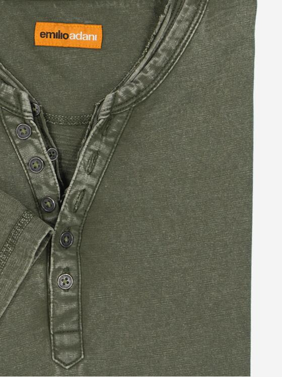 emilio adani Herren Henley-Shirt regular Grün 37085