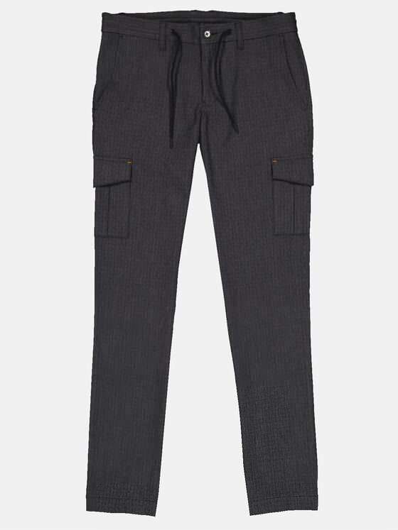 emilio adani Herren Cargo-Hose mit Tunnelzug Grau 33322