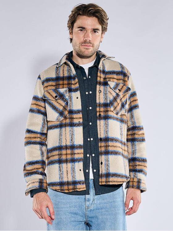 emilio adani Herren Flanell-Overshirt Royalblau 40978