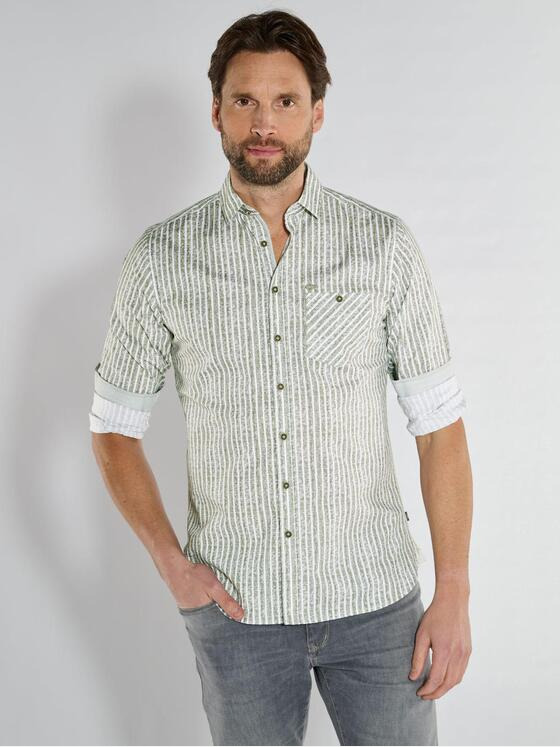 engbers Herren Langarm-Hemd slim fit Grün 36877