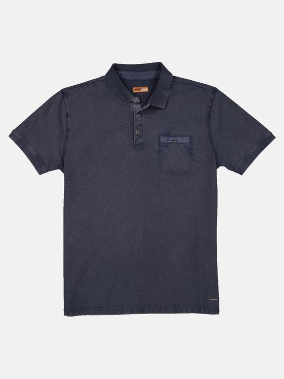 emilio adani Herren Polo-Shirt strukturiert Blau 33027