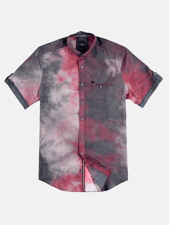 engbers Herren Hemd in moderner Batikoptik Karminrot 29447