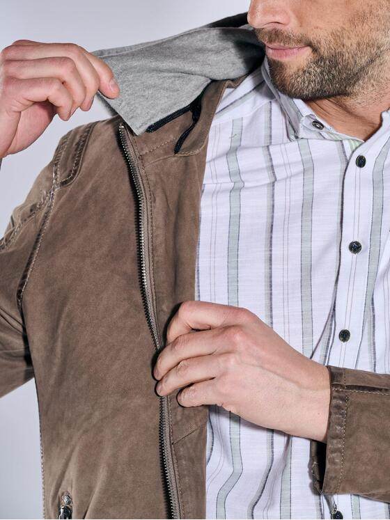 engbers Herren Lederjacke mit heraustrennbarer Blende Hellbraun 38492