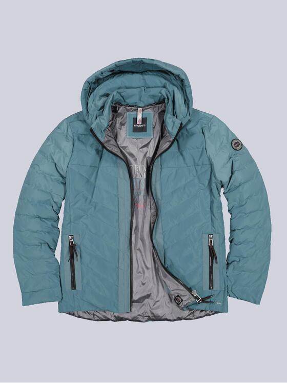 engbers Herren Steppjacke mit abnehmbarer Kapuze Türkis 35178