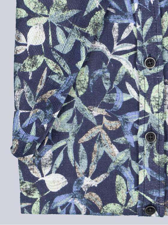 engbers Herren Kurzarm-Hemd gemustert Saphirblau 38514