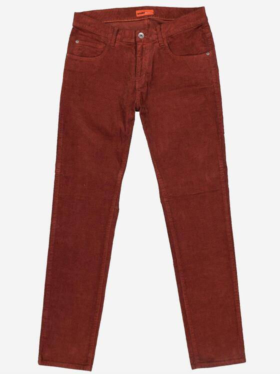 emilio adani Herren 5-Pocket-Cordhose slim fit Orange 37556