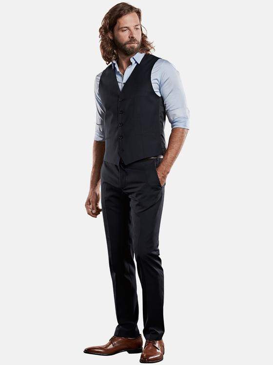 emilio adani Herren Anzug-Weste Slim Fit Saphirblau 33494