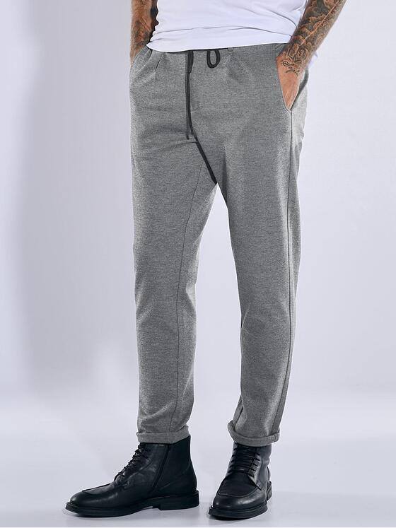 emilio adani Herren Chino regular Grau 37266