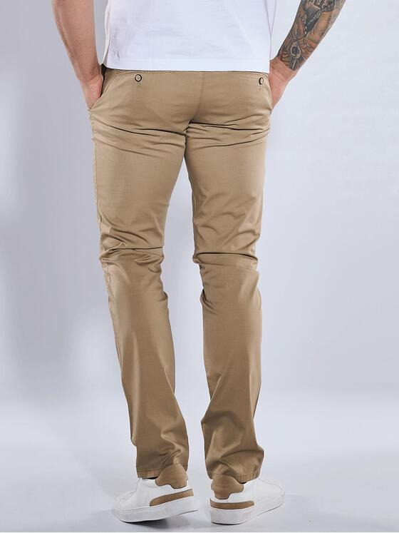 emilio adani Herren Chino mit Tunnelzug Beige 36674