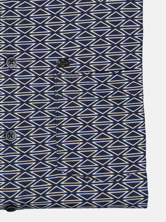 engbers Herren Kurzarm-Hemd slim fit Blau 35028