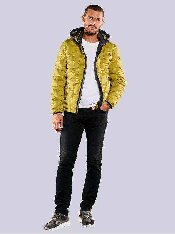emilio adani Herren Steppjacke mit abnehmbarer Kapuze Gelb 35198