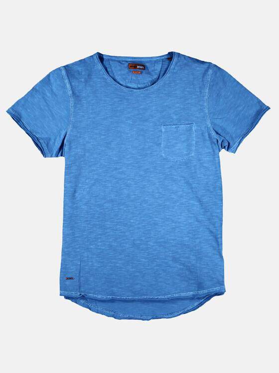 emilio adani Herren Rundhals T-Shirt Blau 28329
