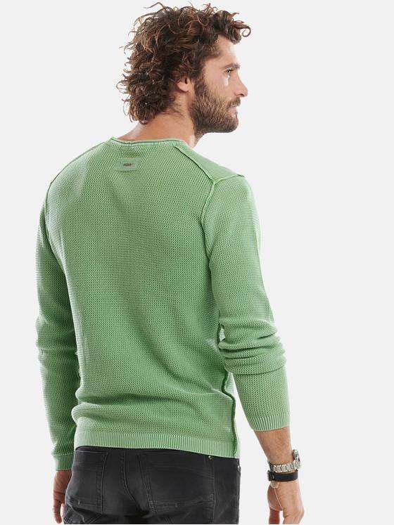 emilio adani Herren Rundhals Pullover Grün 30886