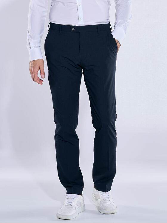 emilio adani Herren Anzug-Hose slim fit Indigoblau 36481